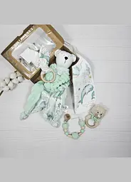 Набір для малюка: ведмедик, гризунець, слинявчик a.l.babybox Морські мешканці