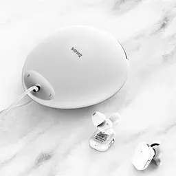 Бездротові навушники Baseus Bluetooth Encok W02 із вбудованим мікрофоном NGW02-02 Білі (7607146182) - мініатюра 5