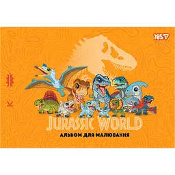 Альбом для малювання Yes Jurassic World Kids А4 12 аркушів скоба з перфорацією 8 шт. (130619) - мініатюра 4