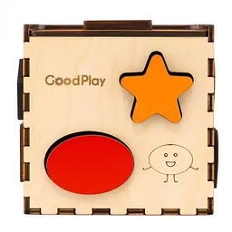 Кубик-сортер Весела фігурка GoodPlay CUB-4-001 Різнокольоровий shop (4820276870802) - мініатюра 3