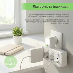 Мережевий фільтр живлення XoKo XK-SPW-4-2-1-WH - мініатюра 2