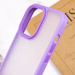 TPU+PC чохол Metal Buttons для Apple iPhone 14 Pro Max 6.7" Бузковий - мініатюра 5