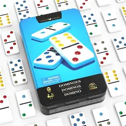 Настільна гра Spin Master Доміно у жерстяній коробці, 28 кісток (SM98405) - мініатюра 2