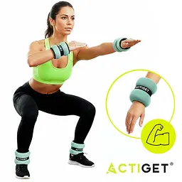 Обважнювачі-манжети для ніг та рук Actiget 2 x 1.5 кг ACT0129 Turquoise/Black - мініатюра 4