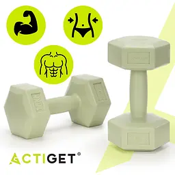 Гантелі Actiget Hex 2 x 1.5 кг ACT0157 Green - мініатюра 5