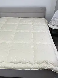 Ковдра Ecotton двоспальна 172х205 см штучний пух стьогана молочна (24960) - мініатюра 8