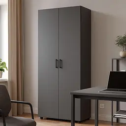 Шафа закрита з полицями ОП-905 Orange-Line 900х500х2000 Сірий графіт - мініатюра 3