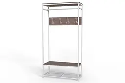 Вішалка модульна підлогова Ferrum-decor Треліс 15 180x90x38 ДСП білий Дуб Сонома Трюфель 16мм (FRD-104371) - мініатюра 3