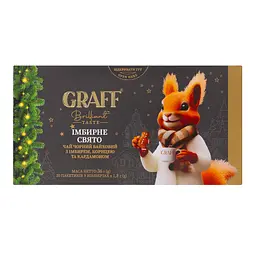 Чай чорний байховий Graff Ginger holiday з імбирем, корицею та кардамоном у пакетиках 36 г (20 шт. х 1.8 г) - мініатюра 2