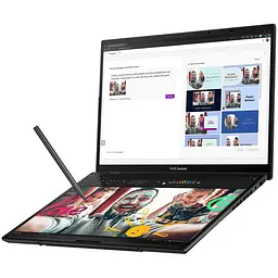Ноутбук Ultraportabil ASUS Zenbook Duo OLED UX8406MA з процесором Intel Core Ultra 9 185H pana la 5.1 GHz, 14", 3K, OLED, сенсорний, 32GB, 2TB SSD, Intel Arc графікою, Windows 11 Pro, Inkwell сірий - мініатюра 11