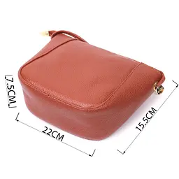 Невелика сумка жіноча через плече з натуральної шкіри Vintage 22300 коричнева - мініатюра 5