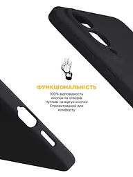 Силиконовый чехол с MagSafe для Samsung Galaxy S25 Edge 5G, ICON2 MagCase, черный, противоударный, панель с мягкой подкладкой, защита всего корпуса, поддержка беспроводной зарядки, совместим с защитными стеклами и пленками, ArmorStandart (ARM88091) - мініатюра 4