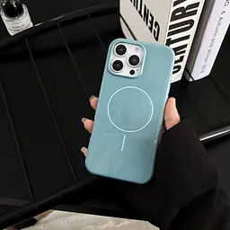 Чохол для iPhone 16e з MagSafe, захисний, глянцевий, з м’якою підкладкою, темно-бірюзовий - мініатюра 3