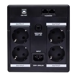 Лінійно-інтерактивне ДБЖ LogicPower LPM-U1100VA-P 770Вт, USB, 2 АКБ 12В - мініатюра 5