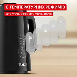 Електрочайник Tefal Thermo Protect Control 1.5 л Strix чорний (KO6518E0) - мініатюра 8