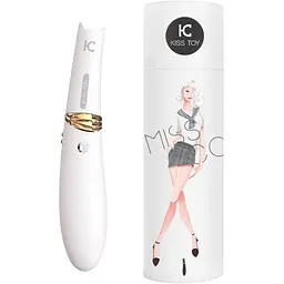 Вакуумний стимулятор з вібрацією KisToy Miss CC White - мініатюра 4