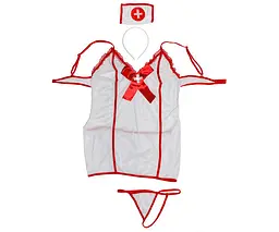 Еротичний ігровий костюм медсестри для рольових ігор L, XL, 2XL - мініатюра 4