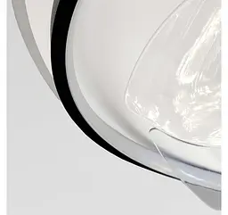 Стельова LED-люстра-вентилятор Artlight WG5088C BK+WH, біла з чорною окантовкою, 50 Вт, від 10-18 м² - мініатюра 5