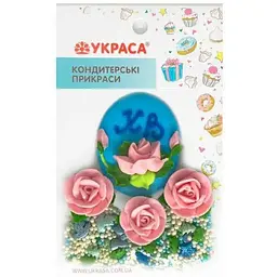 Пасхальне яйце УКРАСА з трояндами та посипкою