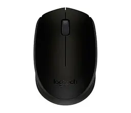Миша Logitech B170, чорний, USB, бездротова, оптична, 800 dpi, 3 кнопки, 1xAA (910-004798)