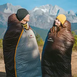 Спальник з натуральним пухом Naturehike Snowbird CNK2550WS014, p-р L, темно-коричневий 400 г - мініатюра 2