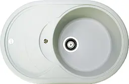 Кухонна мийка Adamant Shell 770x495x200 білий 241223, Білий