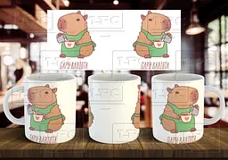 Чашка "Capy-Barista" 330 мл Темно-синя