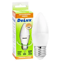 Лампочка Delux BL37B 7 Вт 2700K 220 В E27 (90004071 90021348) - мініатюра 3
