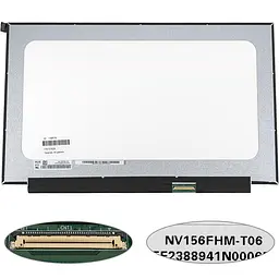 Матриця 15.6 NV156FHM-T06 touch (1920*1080 40pin(eDP IPS) LED SLIM(без планок та вушок) матова роз'єм праворуч знизу