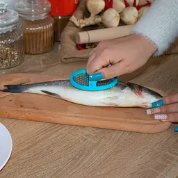 Рибочистка кругла з ручкою Ø 9 см, Kitchette Блакитний 84622