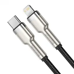Кабель Baseus Cafule Series Metal Data Cable Type-C to Lightning PD 20W 2m Black - мініатюра 2