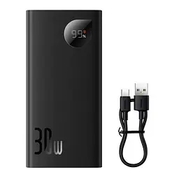 Зовнішній акумулятор (Power Bank) Baseus Adaman2 Digital Display 10000 mAh 30 W PPADM2-10 чорний - мініатюра 7