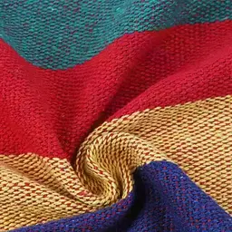 Підвісне крісло-гамак різнокольорове з 2 подушками • Міцне крісло для відпочинку, сну, дачі, саду, кемпінгу та відкритого повітря - мініатюра 5