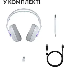 Навушники Logitech G522 Lightspeed Wireless Gaming Headset White (981-001550) - мініатюра 3