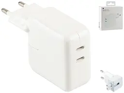 Зарядний пристрій блок адаптер Foxconn Dual Type-C PD 25 W + 25 W Total 50 W - мініатюра 2