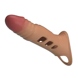Насадка на пеніс Pretty Love Penis Sleeve Extender, 22 см (коричневий) - мініатюра 5