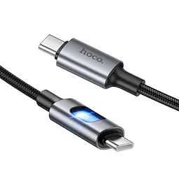 Дата кабель Hoco U144 New Type-C to Type-C 60W (1.2m) Black - мініатюра 3
