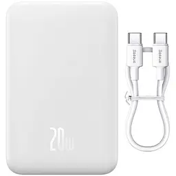 Power Bank Baseus Magnetic Mini Wireless Fast Charge Power Bank 20000mAh 20W White - мініатюра 5