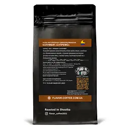 Кава в зернах Арабіка Flavor Coffee Колумбія Супремо 1 кг - мініатюра 2