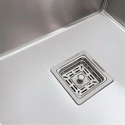 Кухонна мийка Platinum Handmade 780х430х220 L з нержавіючої сталі 3 мм прямокутна квадратний сифон - мініатюра 6