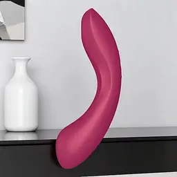 Вакуумний стимулятор із вібрацією Satisfyer Curvy Trinity 1 Red іграшка 3 в 1 - мініатюра 2