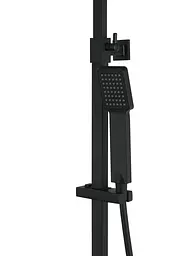 Душова система Corsan Ango black mat з термостатом CMN019, Чорний матовий - мініатюра 6