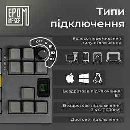 Клавіатура Epomaker Shadow-X Flamingo Black механічна бездротова (SHX-B-F) - мініатюра 8