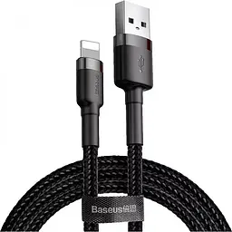 Кабель Baseus Cafule USB for Lightning 2.4A 1m grey black (CALKLF-BG1)