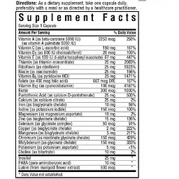 Мультивiтамiни з залiзом Bluebonnet Nutrition Multi One 60 вегетаріанських капсул - мініатюра 2