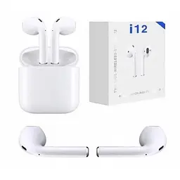Навушники Bluetooth 5.0 TWS i12 білі - мініатюра 2