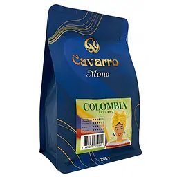 Кава натуральна зернова Cavarro Mono Arabica Colombia Supremo 250 г