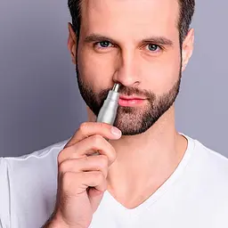 Тример для носа Hoco HP33 Electric Nose Hair Trimmer with Display Grey - мініатюра 4