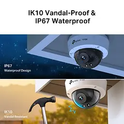 IP-Камера VIGI C240-4, PoE, 4Мп, 4 мм, H265+, IP66, Turret, кольорове нічне бачення, внутрі TP-Link teh0015939 - мініатюра 9