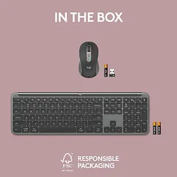 Комплект (Клавіатура та миша) Logitech Signature MK950 Slim Combo for Business Graphite UA (920-012508) - мініатюра 5